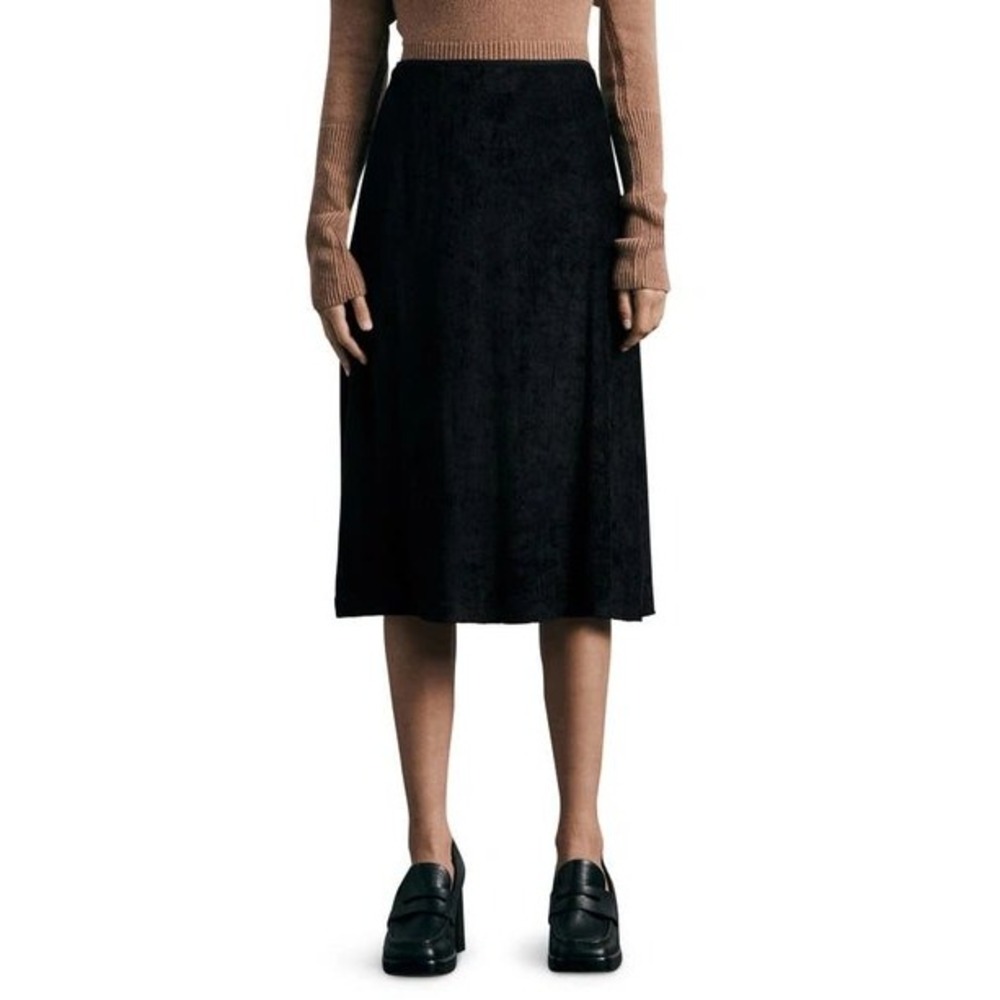 Rag & Bone Jaci Corduroy Midi Skirt Black Size 6 - Picture 10 of 10
